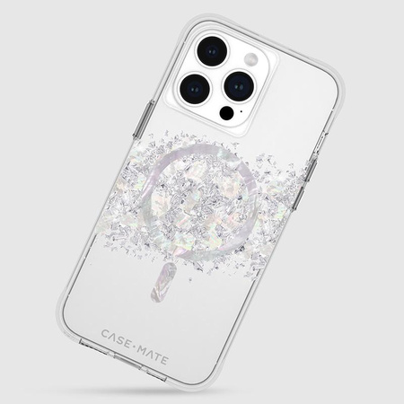 Case-Mate Karat MagSafe - Coque pour iPhone 15 Pro Max décorée de nacre (A Touch of Pearl)