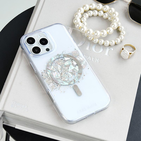 Case-Mate Karat MagSafe - Coque pour iPhone 16 Pro Max décorée avec de la nacre (A Touch of Pearl)