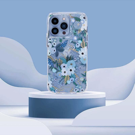Rifle Paper Clear - pouzdro pro iPhone 14 Pro Max (Garden Party Blue)