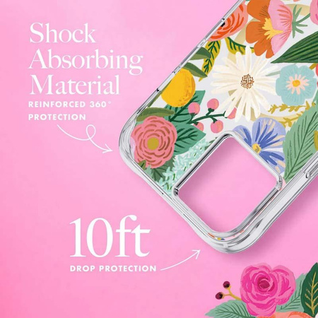 Rifle Paper Clear MagSafe - iPhone 14 Plus Case (Garden Party Blush)