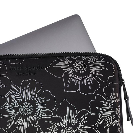 Kate Spade New York Puffer Sleeve - MacBook Pro 16" / Laptop 16" Cover (Hollyhock Iridescent Black)